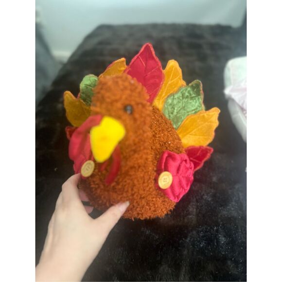Turkey Plush Decoration Thanksgiving Fall Table Decor 11” - Picture 1 of 4